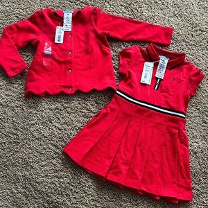 Jacadi Polo Dress + Cardigan (3T)